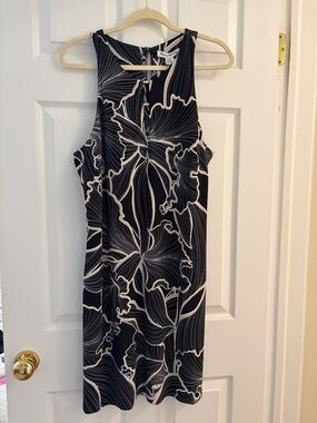 Tommy Bahama Black & White Floral Midi Dress